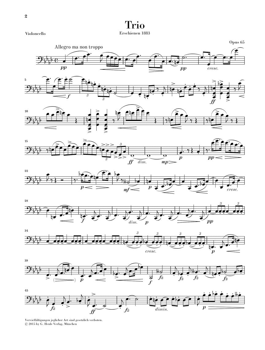 Dvořák: Piano Trio in F Minor, Op. 65 – Ficks Music