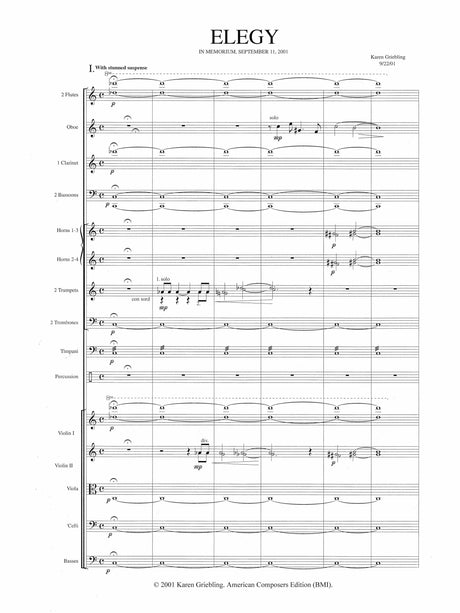 Griebling: Elegy in Memoriam September 11, 2001