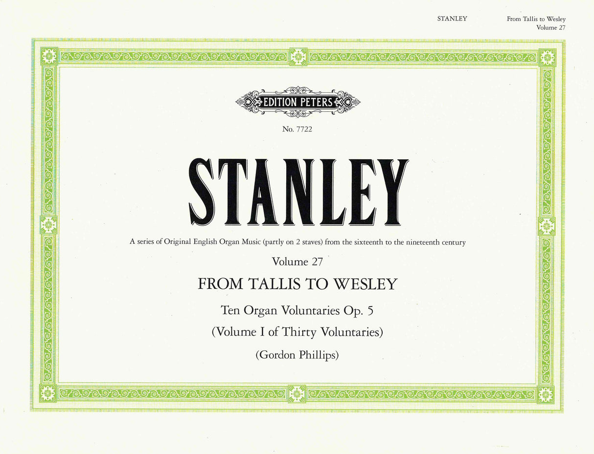 Stanley: 10 Voluntaries, Op. 5