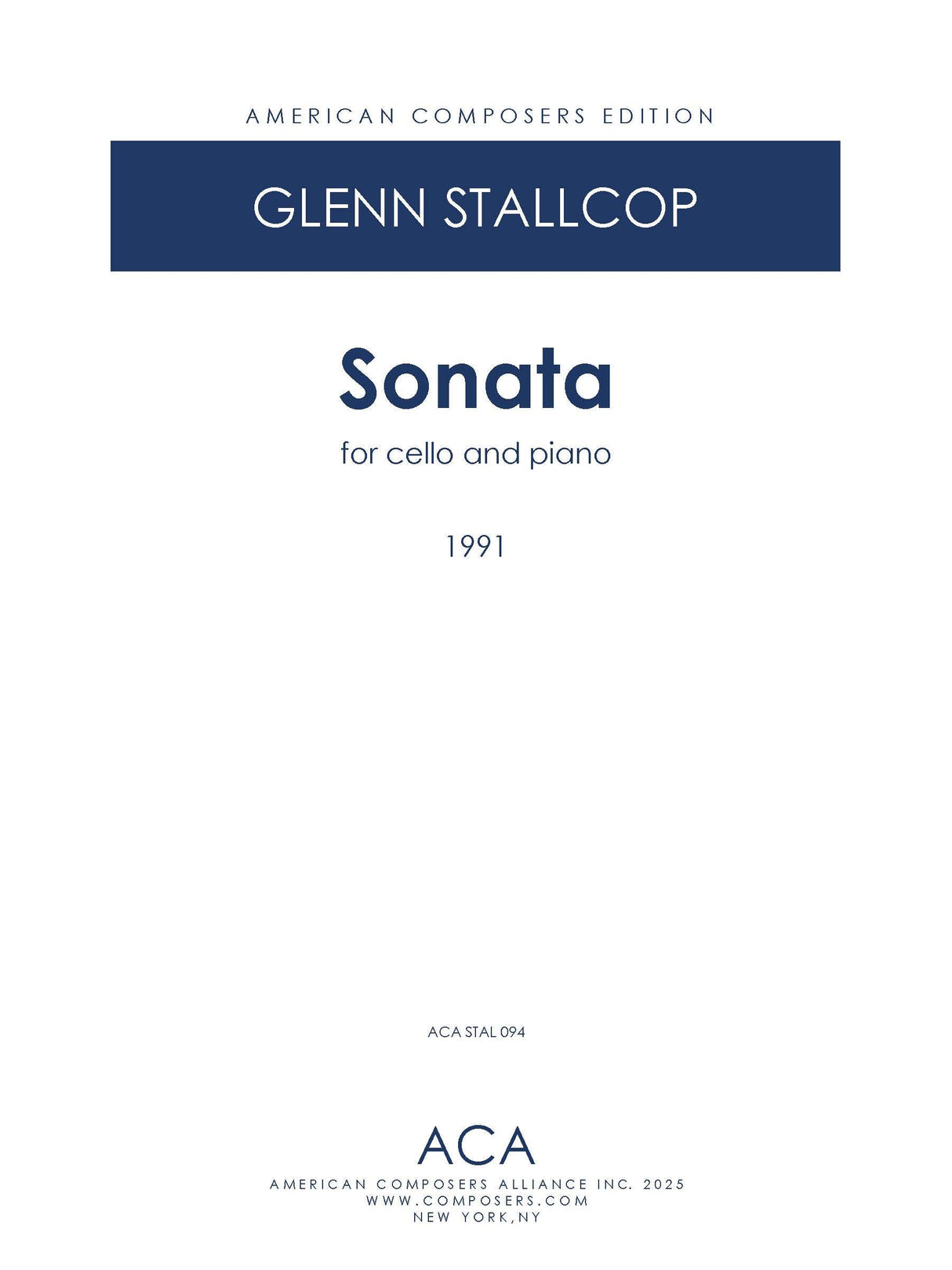 Stallcop: Cello Sonata