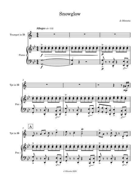 Oliverio: Snowglow (Version for Trumpet & Piano)