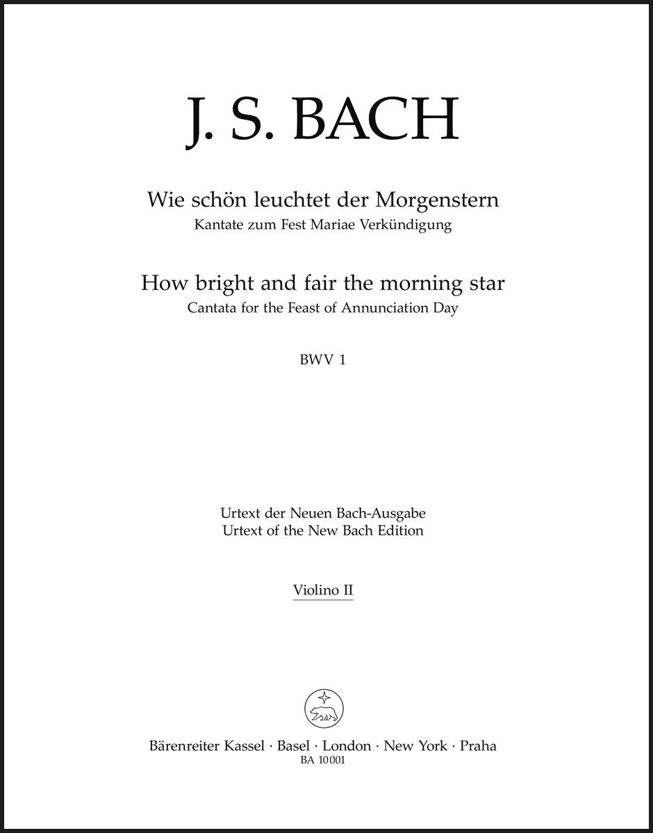 Bach: Wie schön leuchtet der Morgenstern, BWV 1