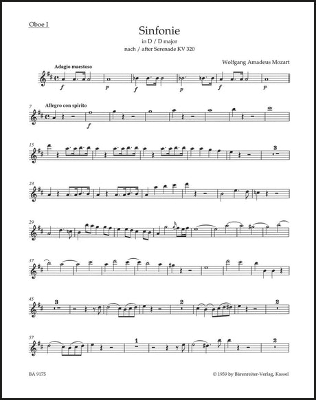 Mozart: Symphony in D Major