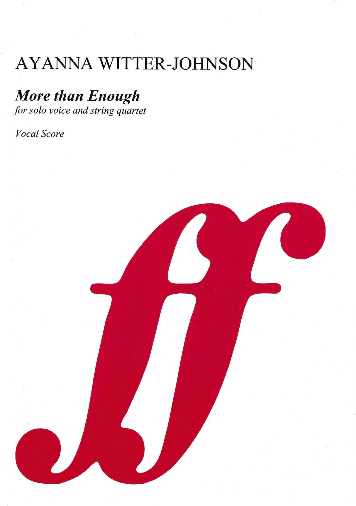 Witter-Johnson: More than Enough