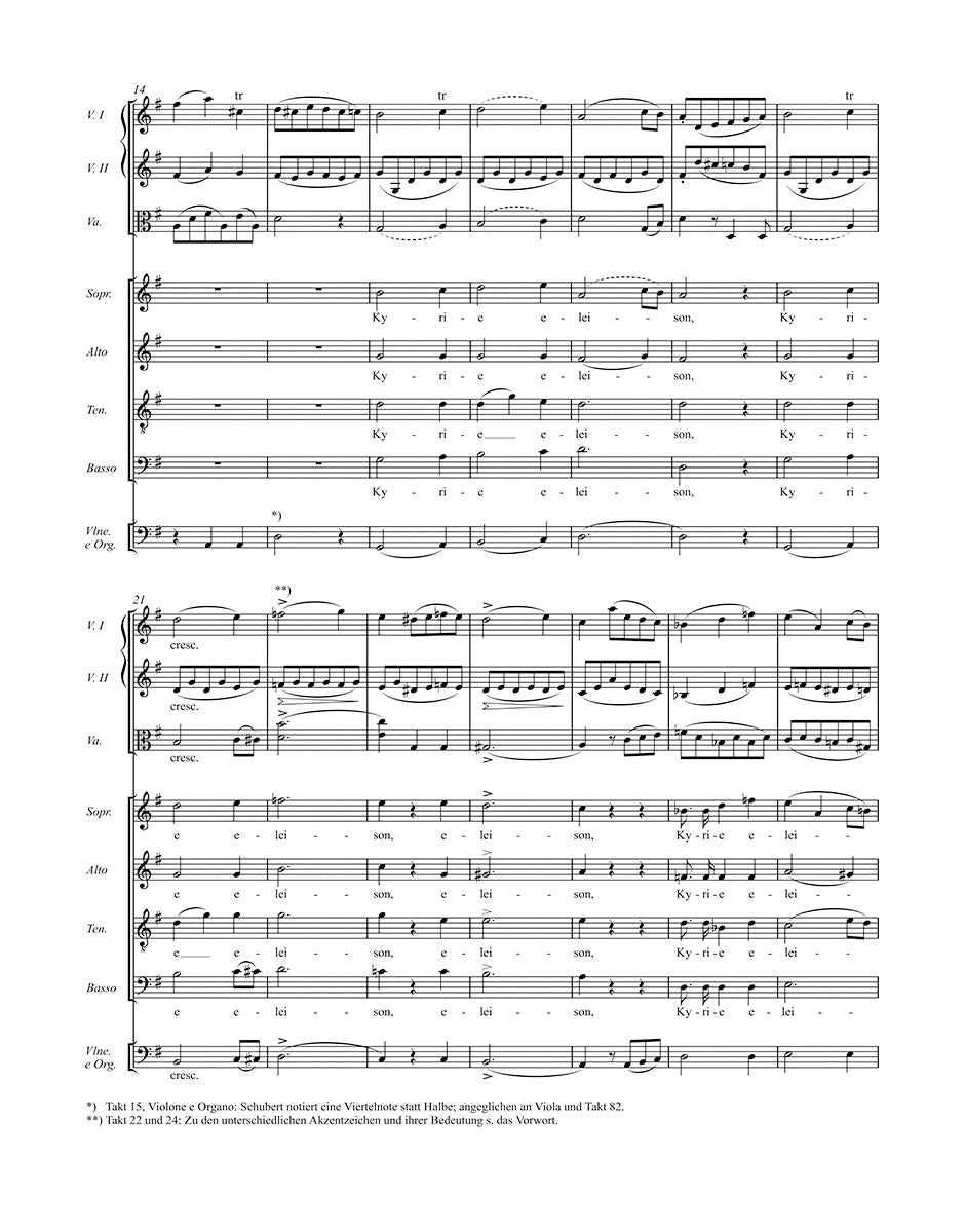 Schubert: Mass in G Major, D 167