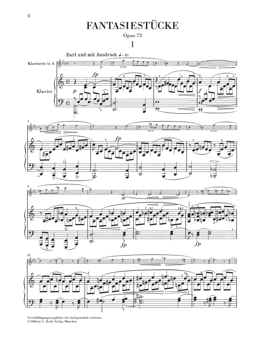 Schumann: Fantasiestücke, Op. 73 (Cello Version) – Ficks Music