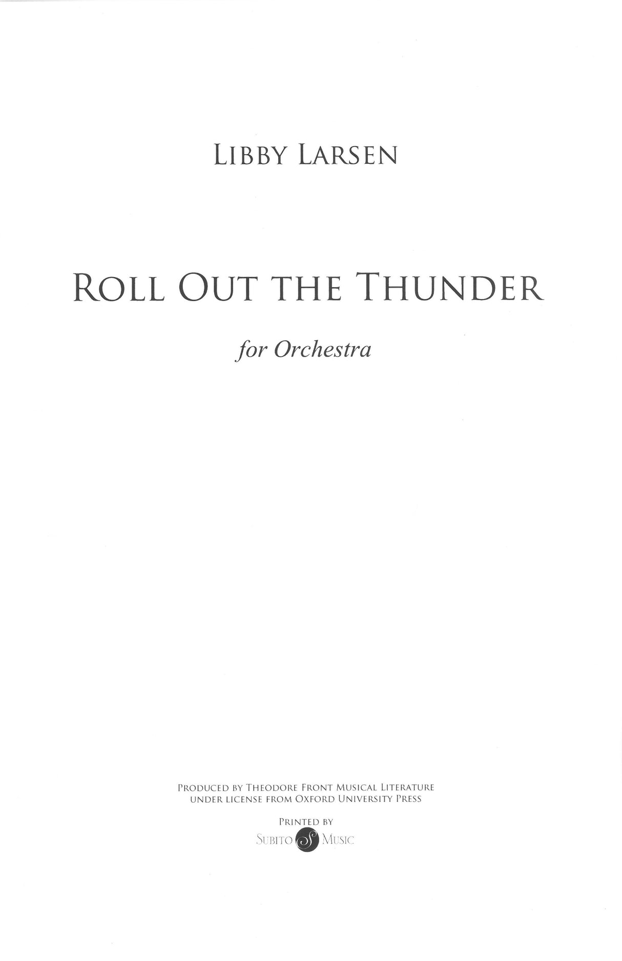 Larsen: Roll Out the Thunder