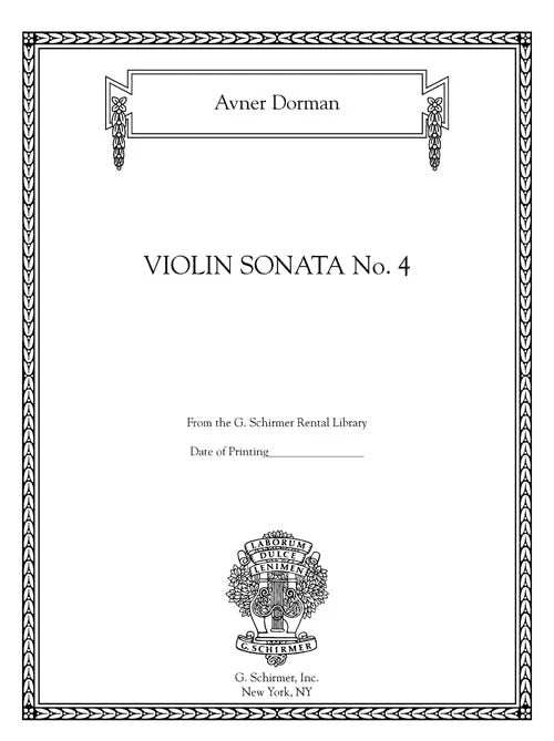 Dorman: Violin Sonata No. 4