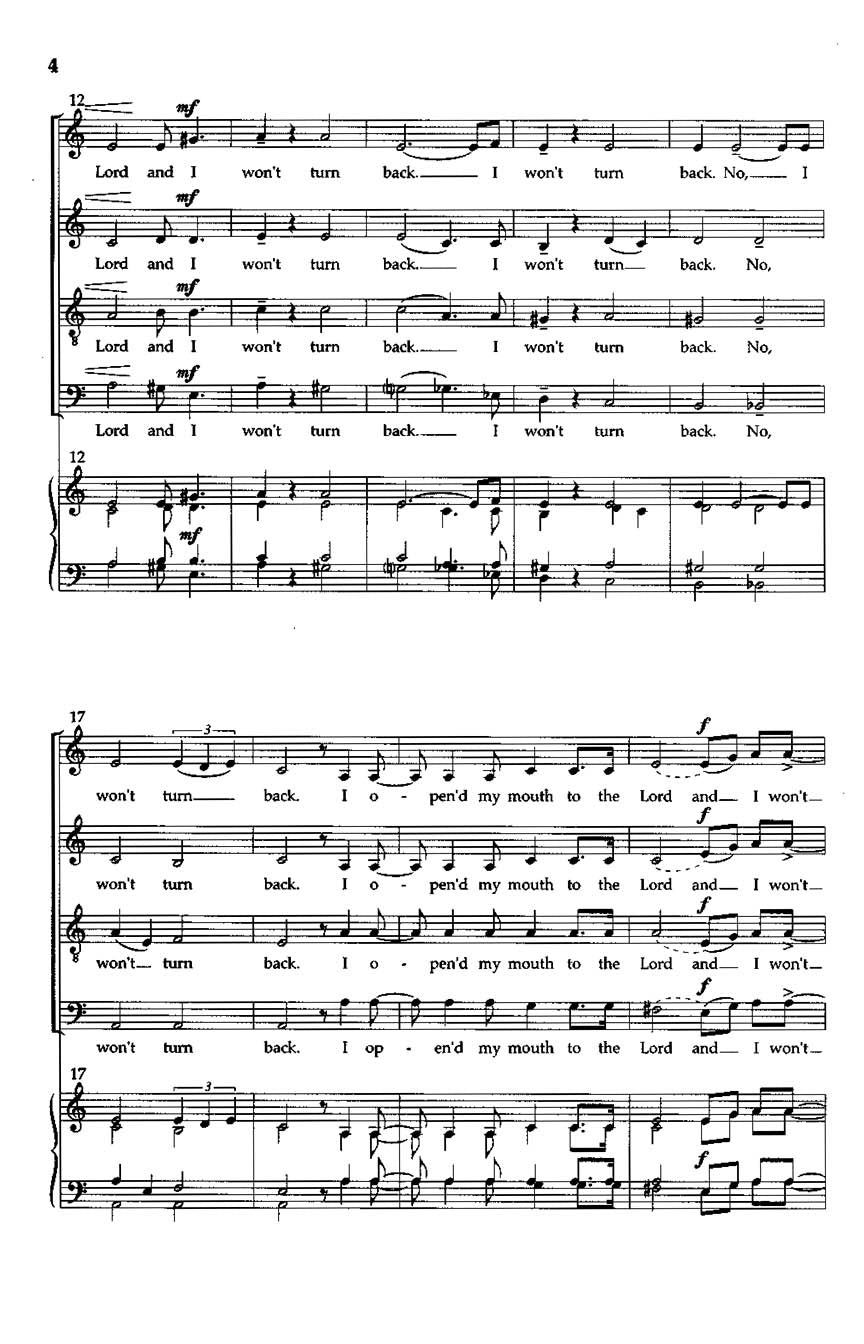 I Opened My Mouth to the Lord (arr. for SATB)