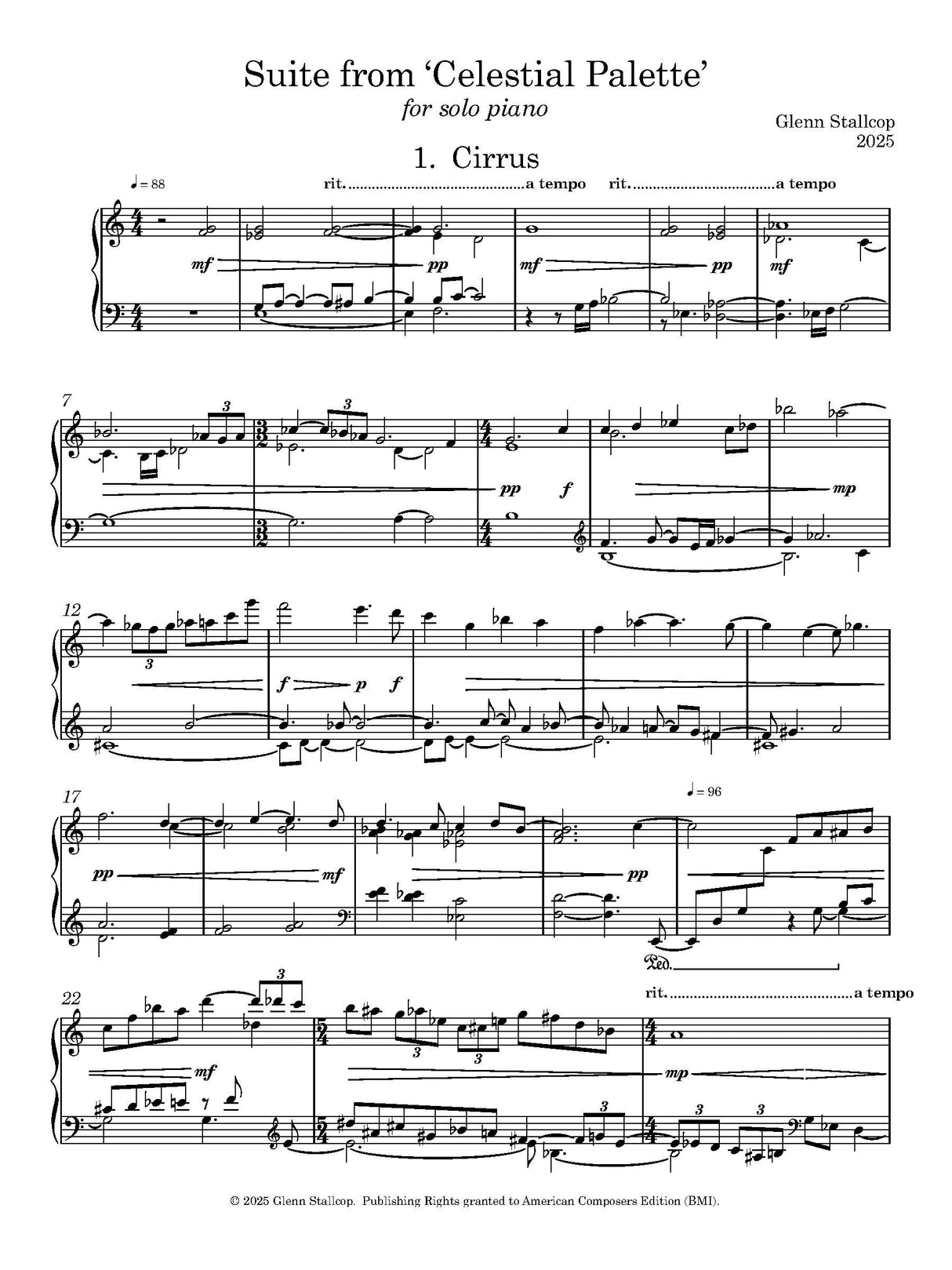 Stallcop: Suite from 'Celestial Palette'