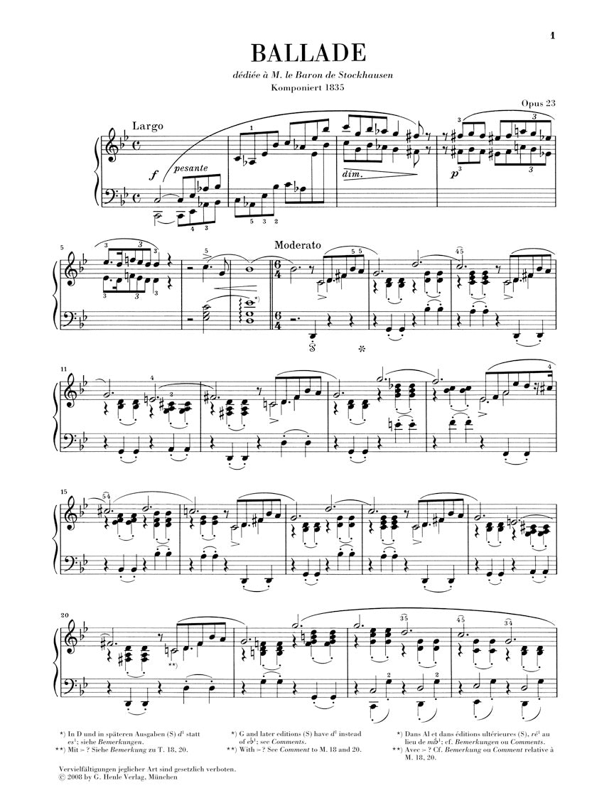Chopin: Ballade in G Minor, Op. 23 – Ficks Music