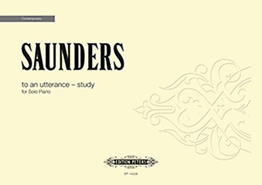 Saunders: to an utterance - study