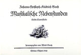 J.C.F. Bach: Easy Piano Pieces from Musical Past
