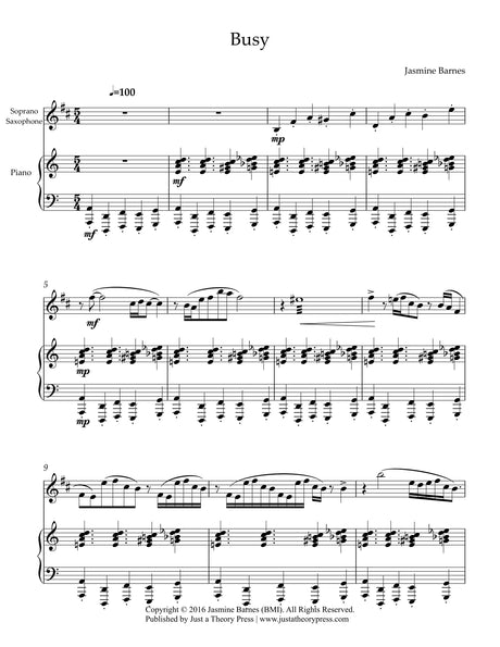Barnes: Busy (Version for Soprano Sax & Piano)