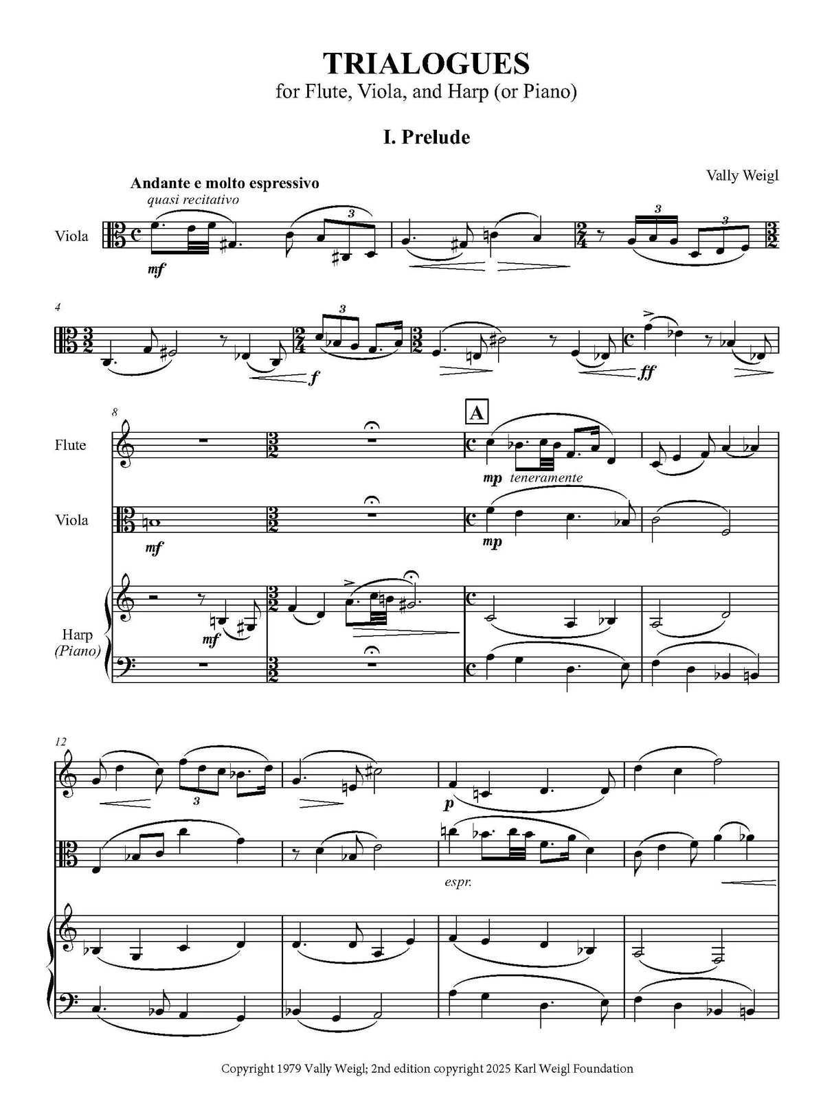 V. Weigl: Trialogues