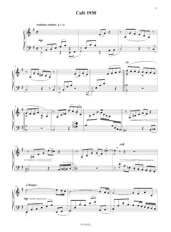 Piazzolla: Histoire du tango (for piano)