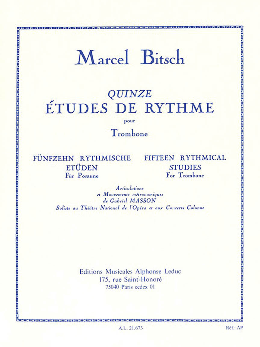 Bitsch: 15 Rhythmical Studies