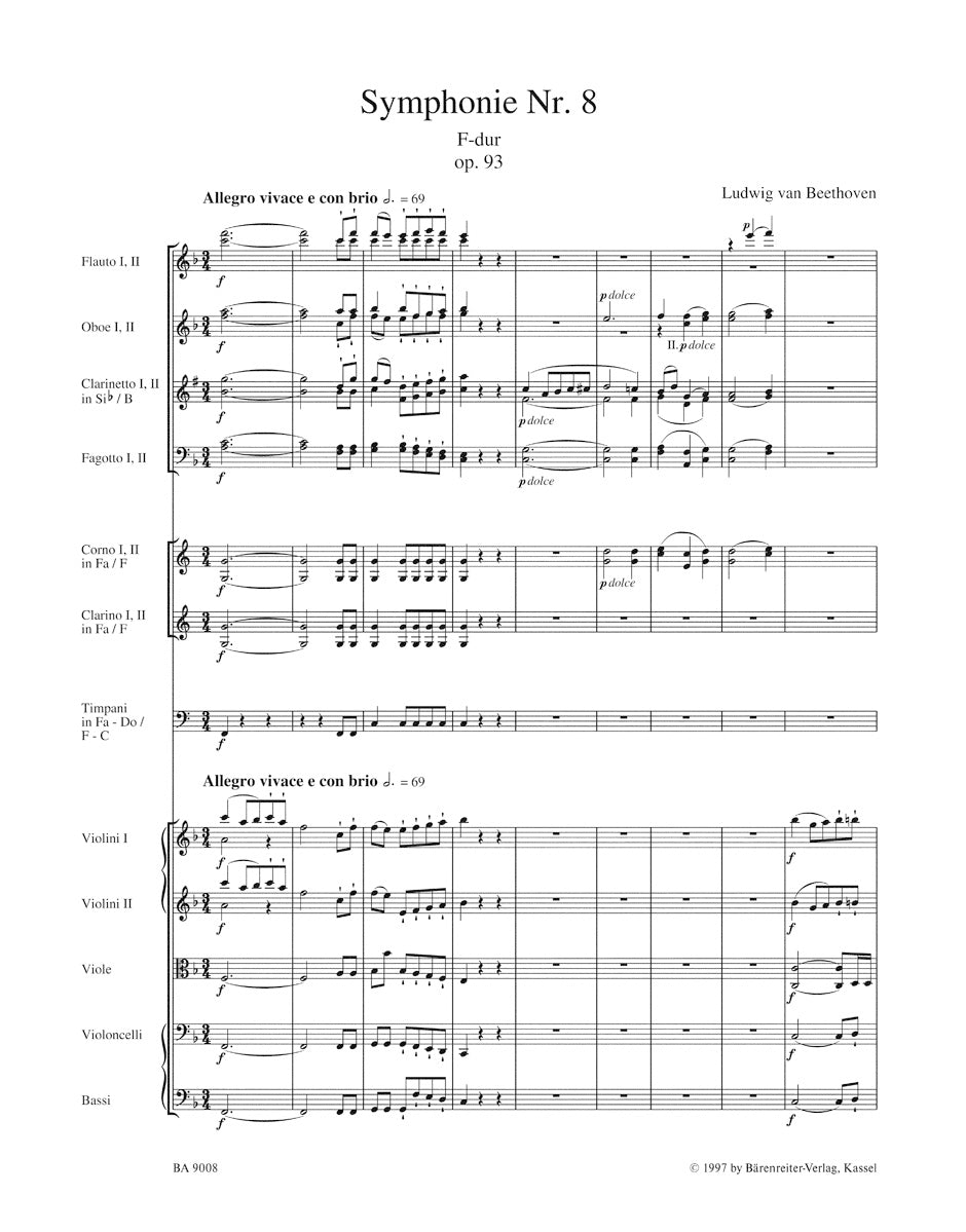 Beethoven: Symphony No. 8 in F Major, Op. 93 – Ficks Music