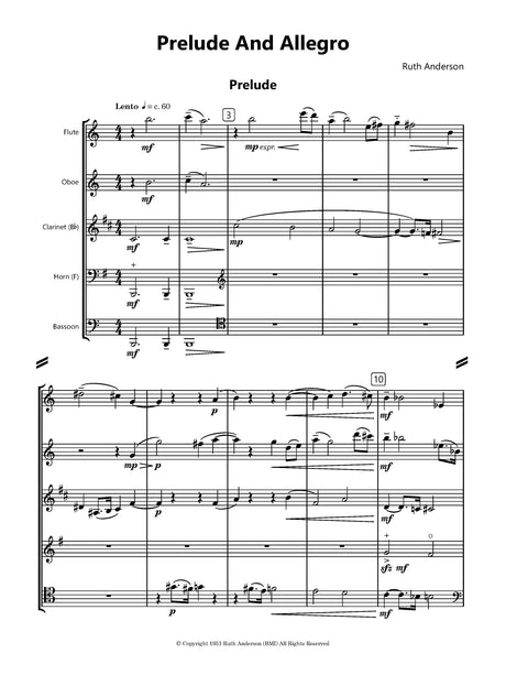 R. Anderson: Prelude and Allegro