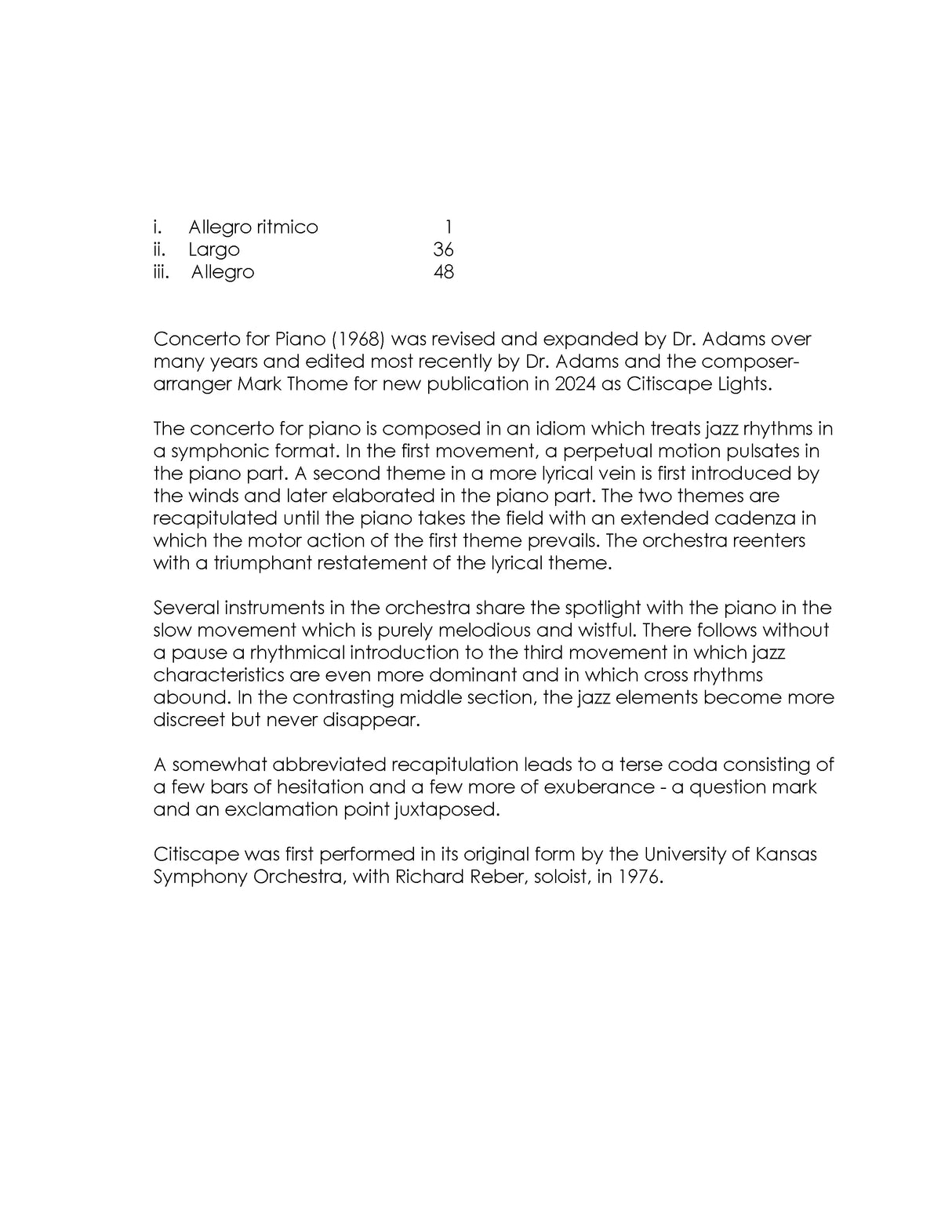 Adams: Citiscape Lights