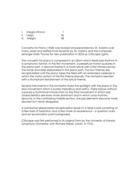 Adams: Citiscape Lights