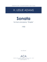 H.L. Adams: Horn Sonata