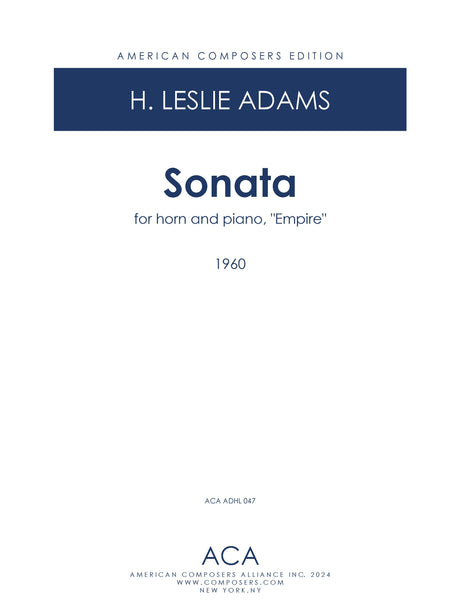 H.L. Adams: Horn Sonata