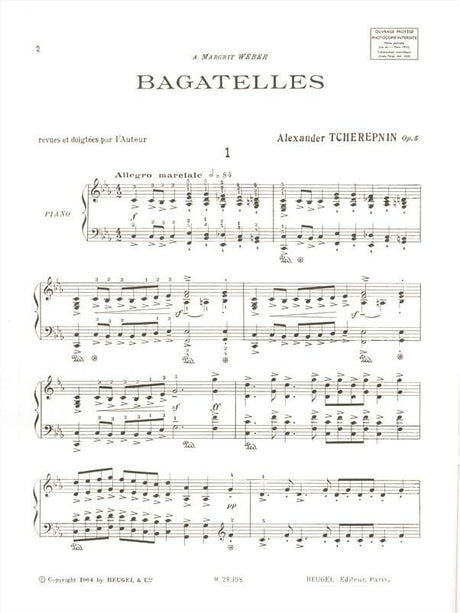 Tcherepnin: Bagatelles, Op. 5