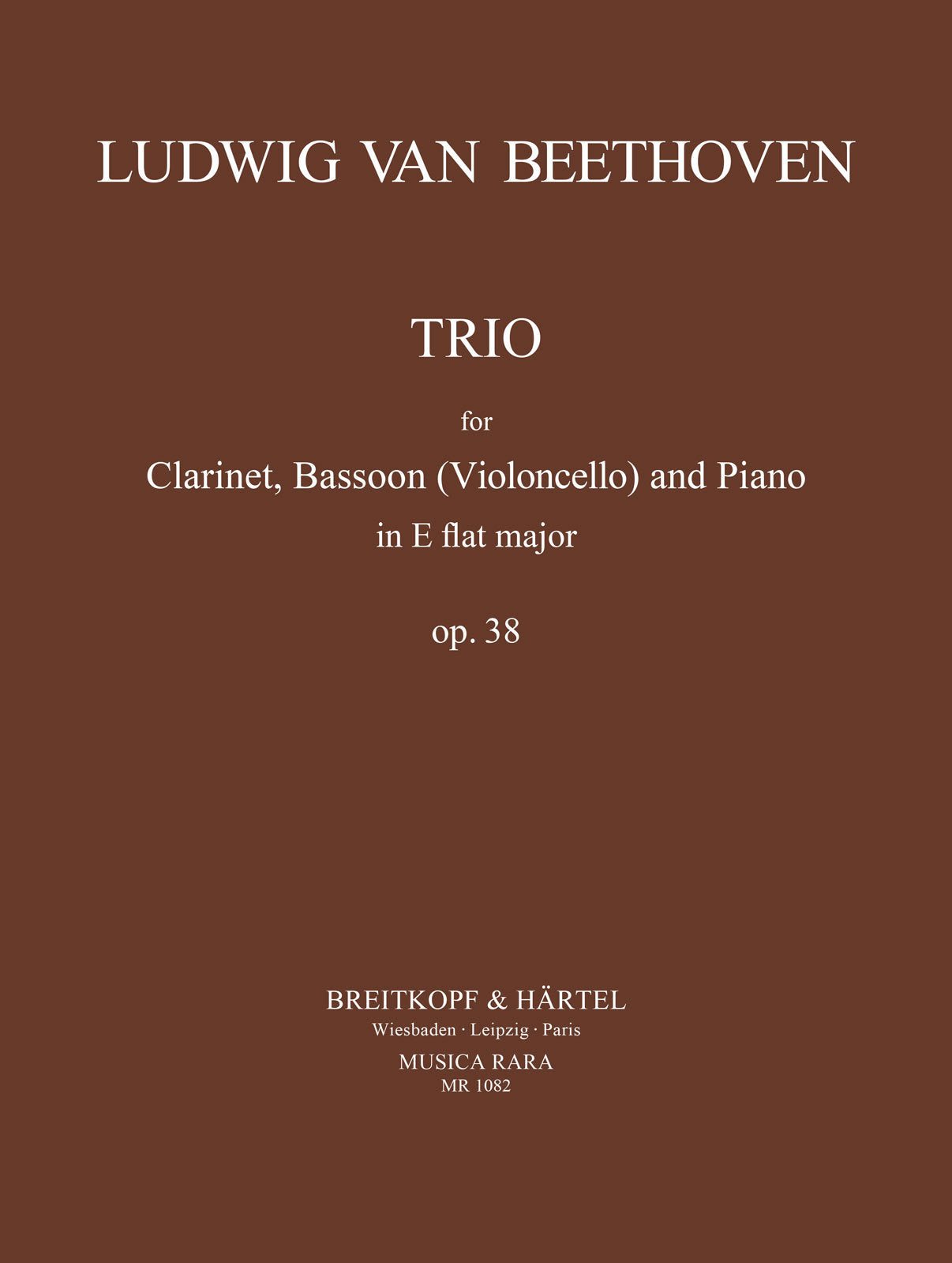 Trio Beethoven: - Piano 0 Op. major, & Ludwig Beethoven, flat