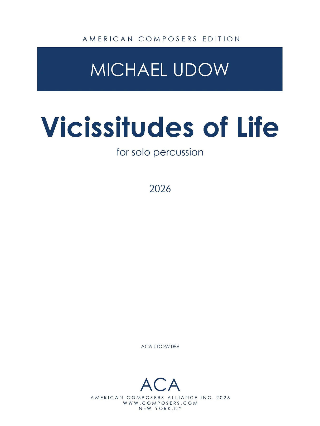Udow: Vicissitudes of Life