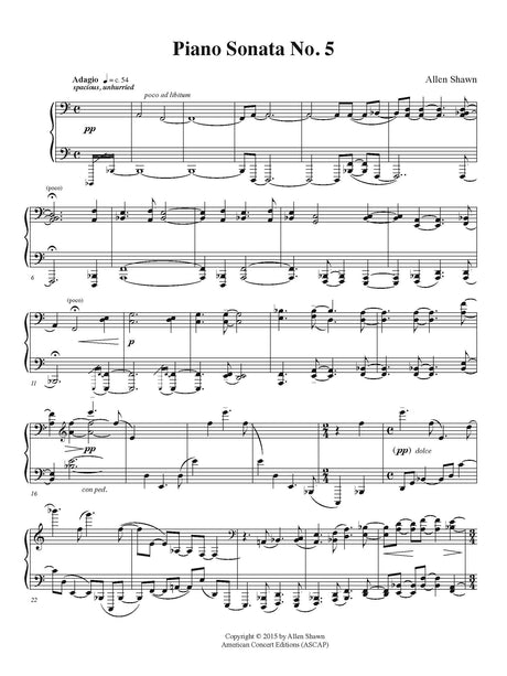 Shawn: Piano Sonata No. 5