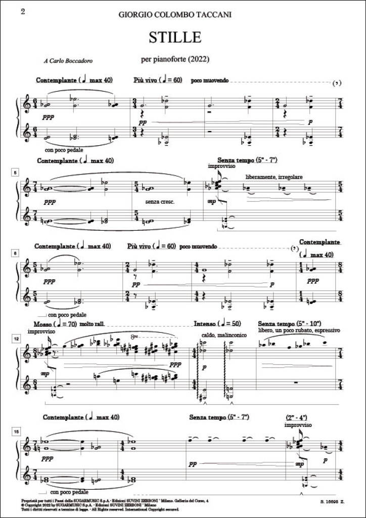 Colombo Taccani: Stille