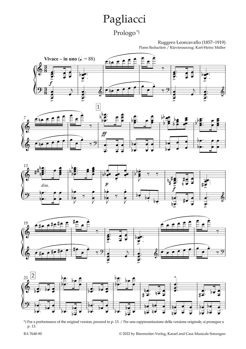 Leoncavallo: Pagliacci – Ficks Music