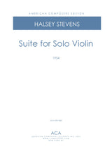 Stevens: Suite for Solo Violin