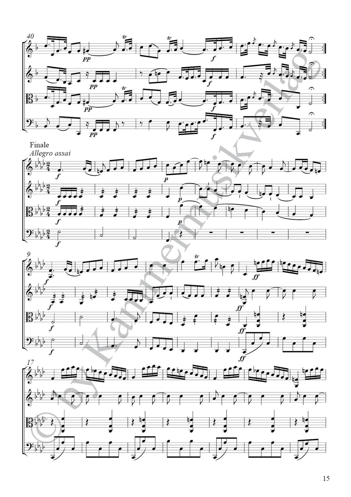 Boccherini: String Quartet in F Minor, G 235, Op. 52, No. 4