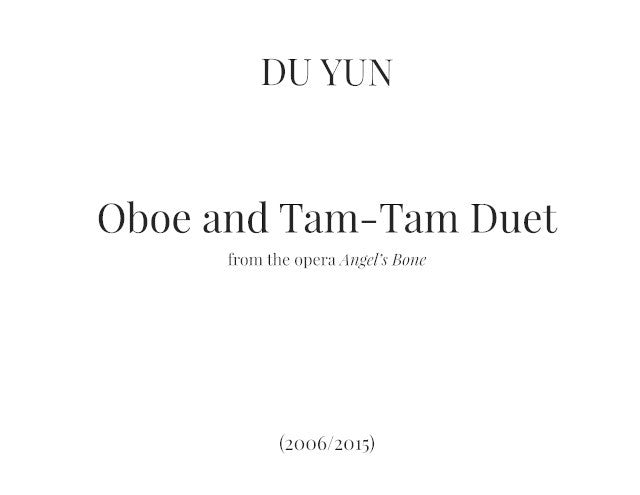 Du: Oboe and Tam-tam Duet