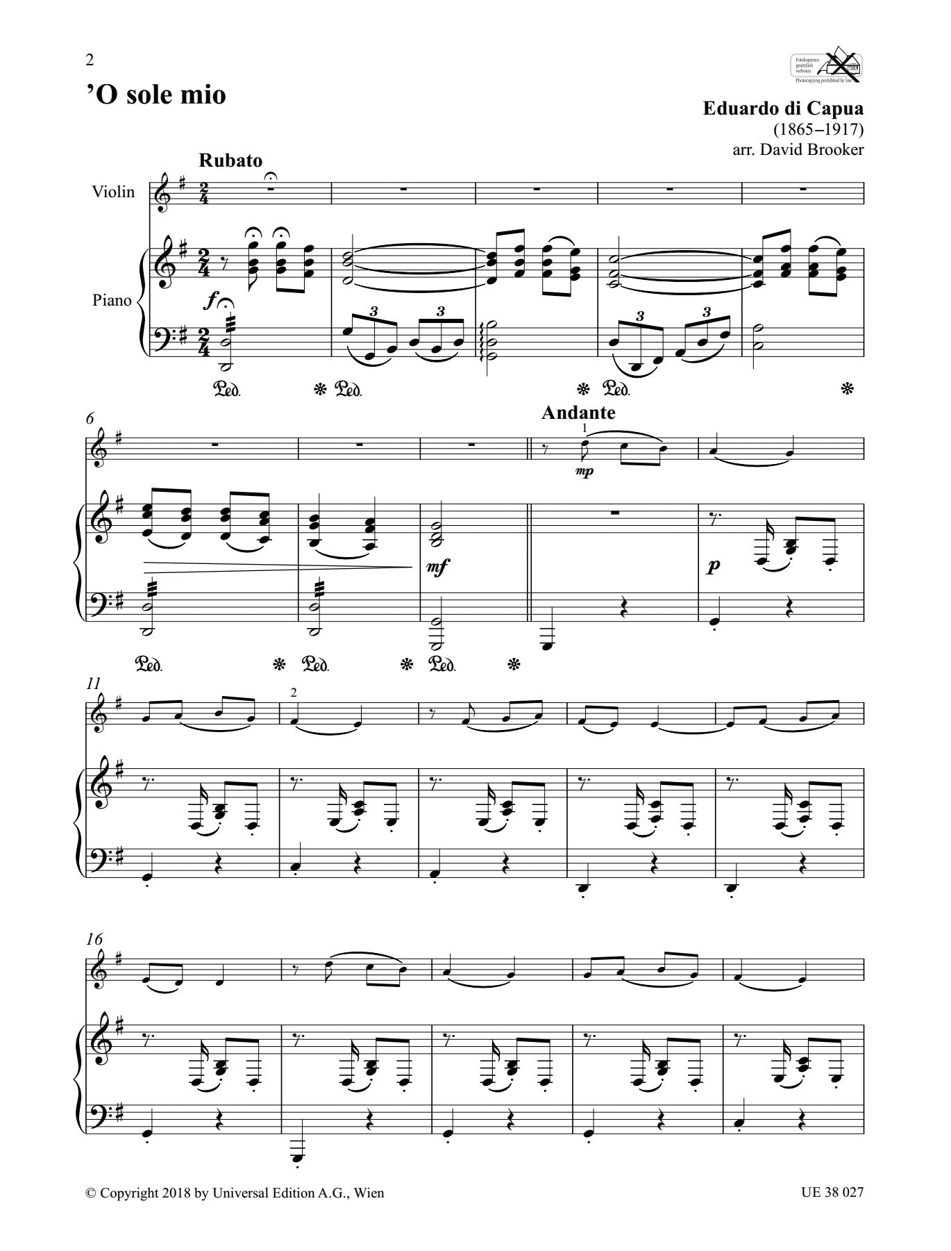 Italian Classics for Violin and Piano – Ficks Music
