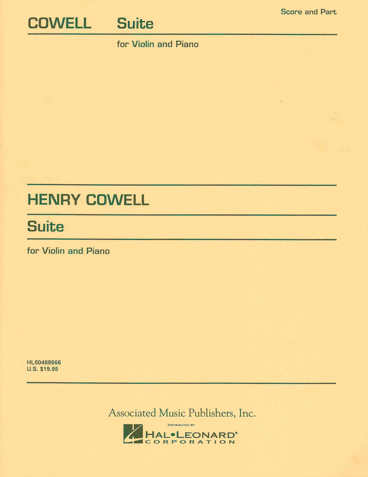 Cowell: Suite for Violin and Piano