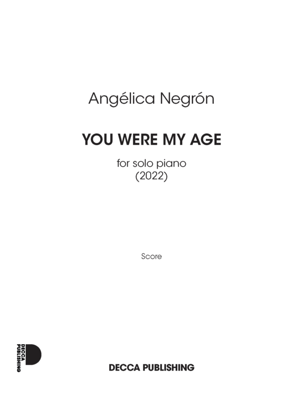 Negrón: You Were My Age