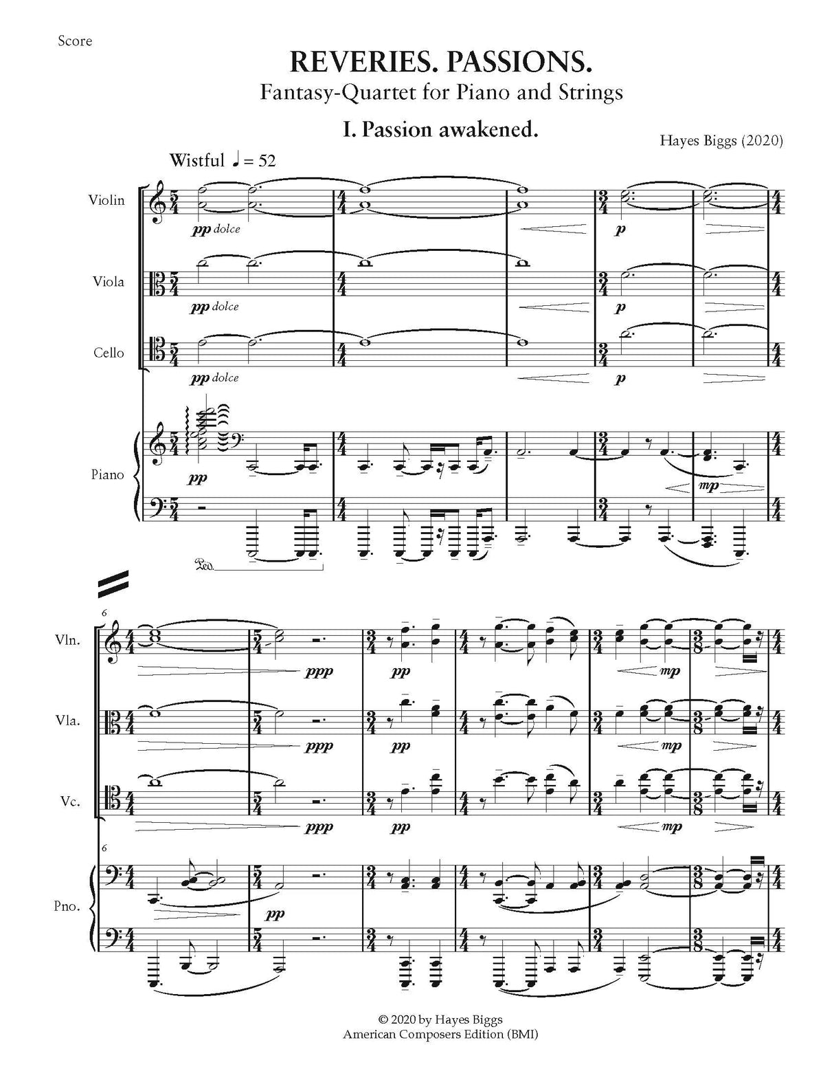 H. Biggs: Reveries. Passions.