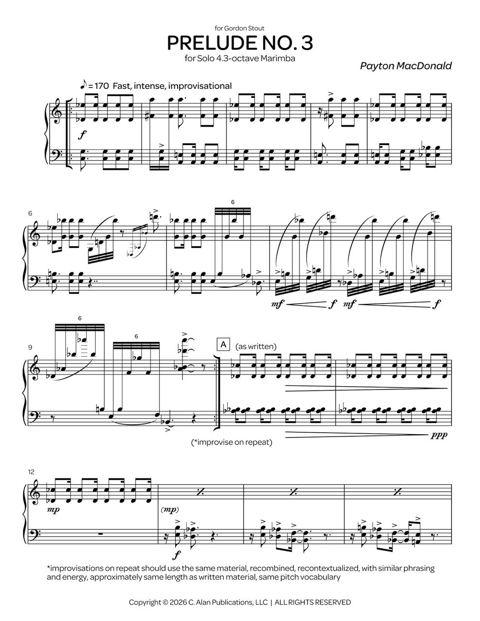MacDonald: Marimba Prelude No. 3