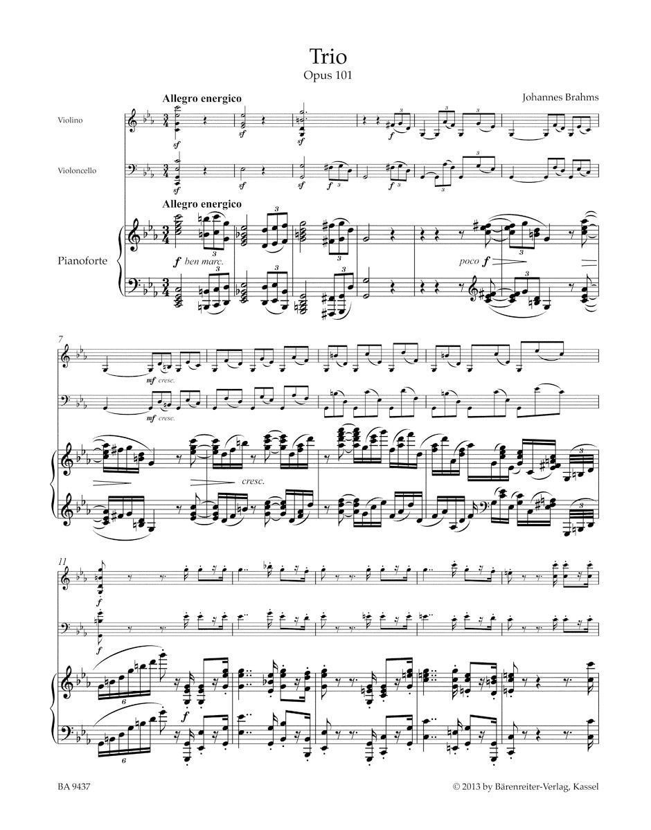 Brahms: Piano Trio in C Minor, Op. 101