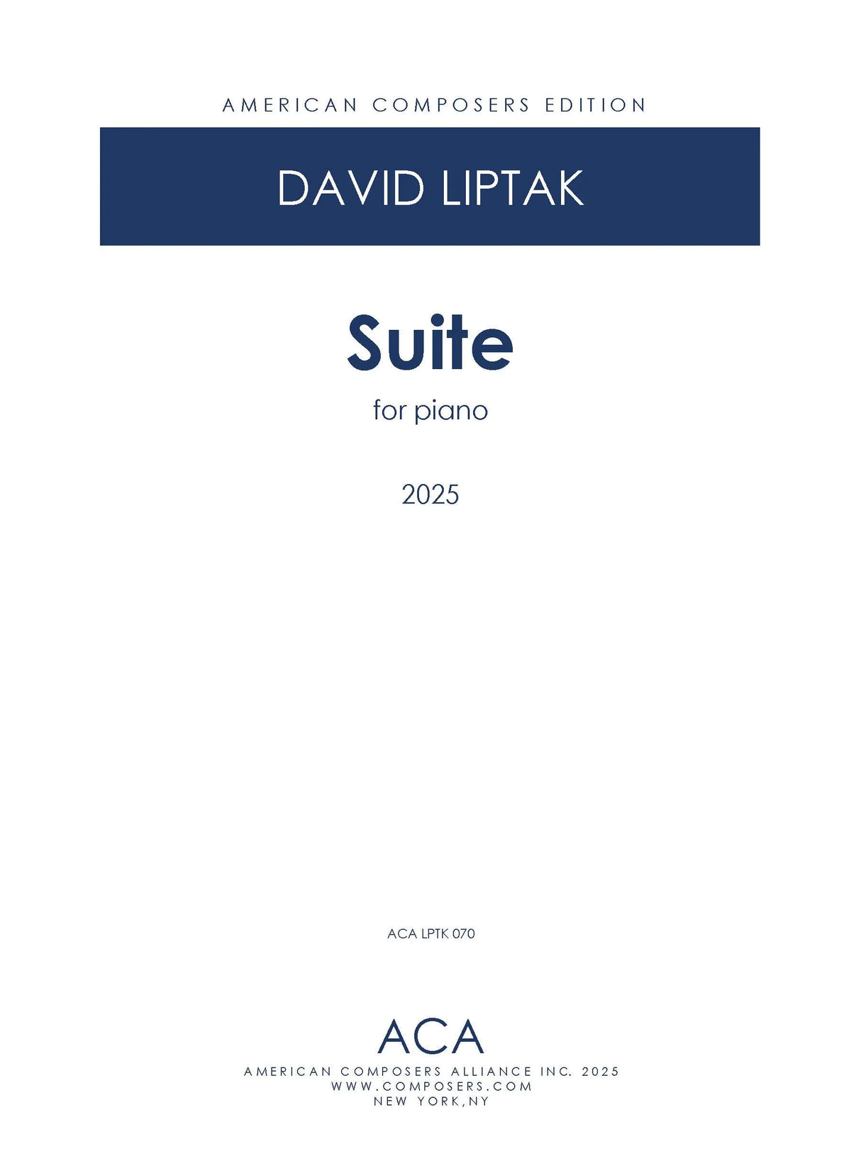 Liptak: Suite for Piano