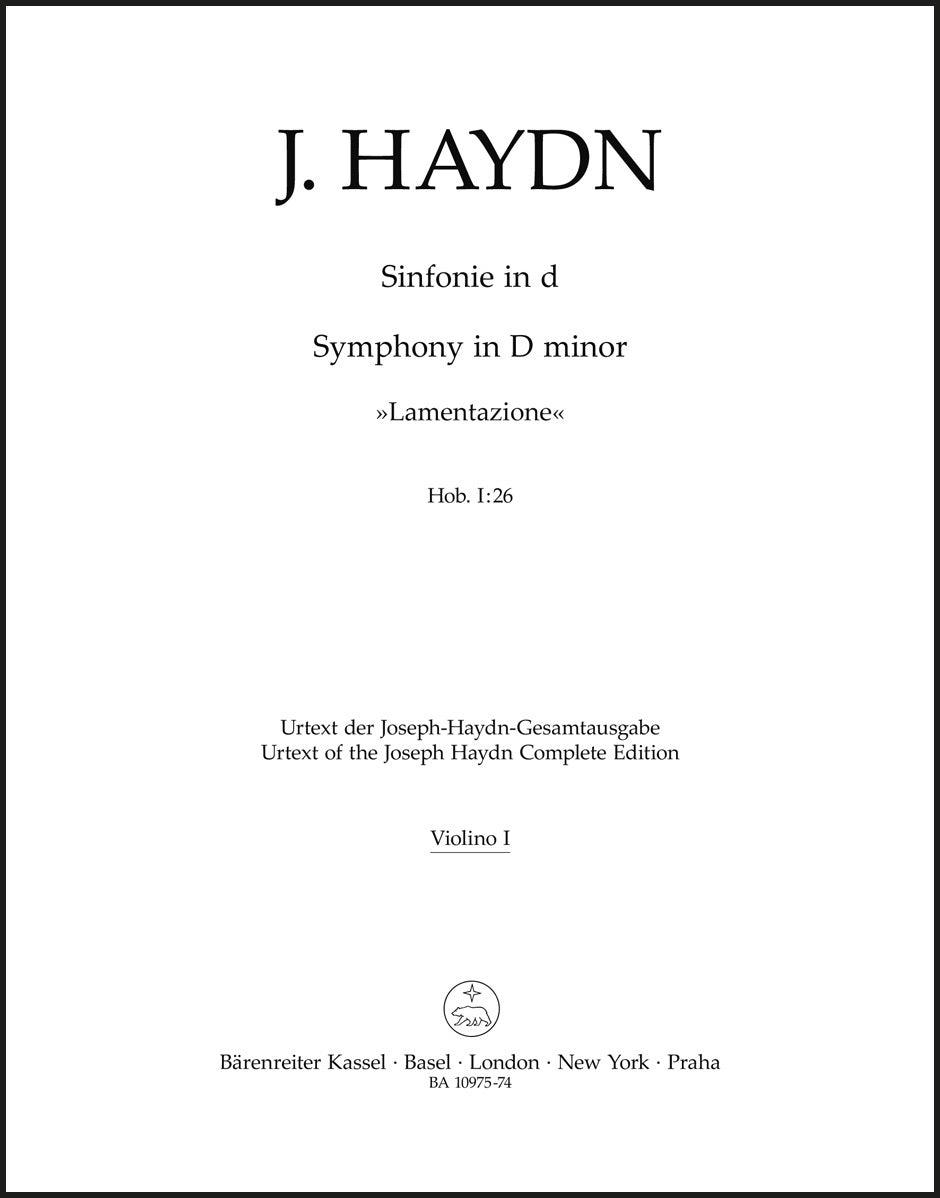 Haydn: Symphony in D Minor, Hob. I:26