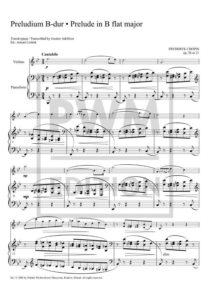 Chopin: Prelude in B-flat Major, Op. 28, No. 21 – Ficks Music