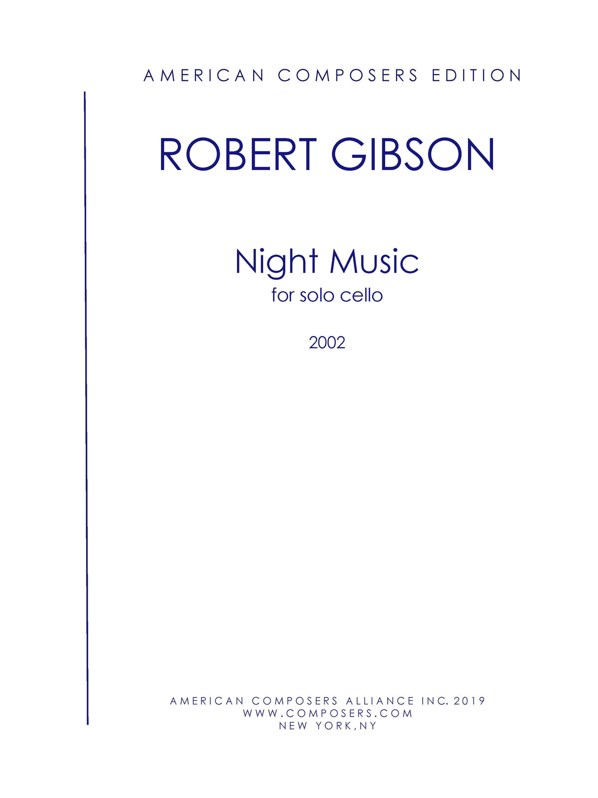 Gibson: Night Music for Cello