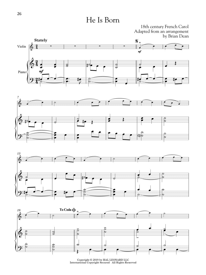 Favorite Christmas Carols for Classical Players - Violin