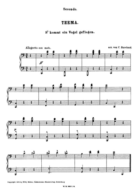 Ochs: 's kommt ein Vogel geflogen