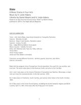 H.L. Adams: Vocal Selections from Blake