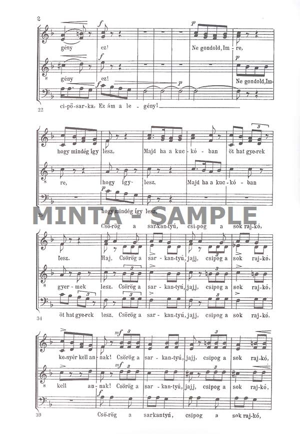 Bárdos: Széles a Duna (Version for Mixed Choir)